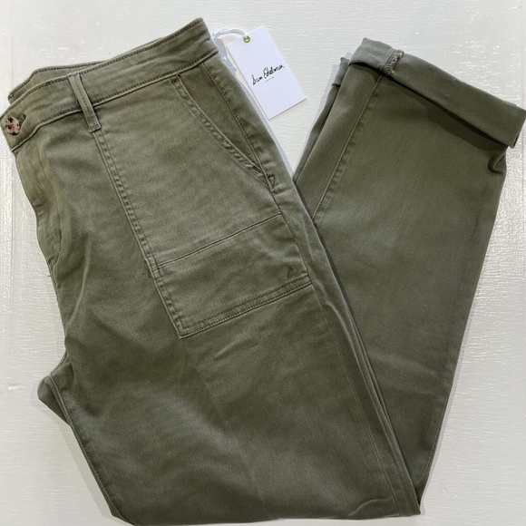 New Sam Edelman Cargo Ankle Pants Utility Crop Pant Moss Green Size 32 - Picture 10 of 16
